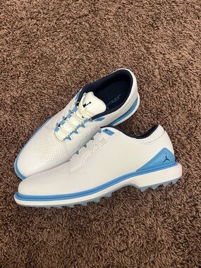 New Nike Air Jordan ADG 5 UNC Golf Shoe University Blue Size 7.5 Mens